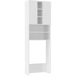 Vidaxl - Meuble pour machine à laver Blanc brillant 64x25,5x190 cm Blanc brillant