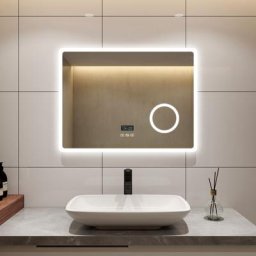 Miroir lumineux de salle de bain led Bluetooth Miroir avec éclairage Miroir Mural Miroir lumineux à