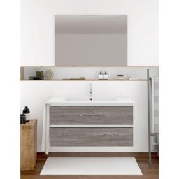 Ensemble de salle de bain Ibiza avec 2 tiroirs - 8 couleurs différentes - 15 dimensions - Avec