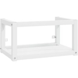 Cadre de lavabo de salle de bain mural Blanc 59x38x31 cm Fer Vidaxl White