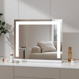Meykoers - Miroir de Maquillage led 50x42cm Miroir de Courtoisie Gradable d'Éclairage lumière