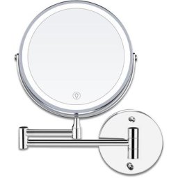 8 Pouces led Miroirs Maquillage Mural Miroir Grossissant Lumineux, 1x/10x Grossissement Charge usb