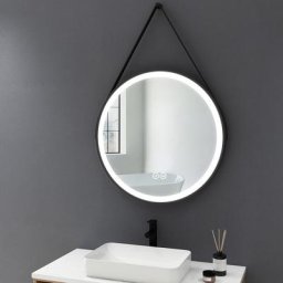 Miroir de salle de bain Rond led Φ70cm , Miroir avec éclairage Gradable Interrupteur tactile