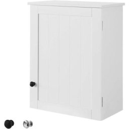 Meuble Haut de Salle de Bain- 1 Porte Placard Commode Meuble de Rangement Mural Armoire Suspendue