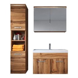 Meuble de salle de bain de Paso 80 x 40 cm lavabo Chene – Armoire de rangement Meuble lavabo