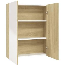 Vidaxl - Armoire à miroir de salle de bain 60x15x75cm mdf Blanc et chêne White and oak