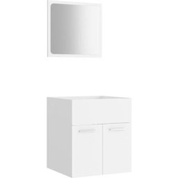 Vidaxl - Ensemble de meubles de salle de bain 2 pcs Blanc Aggloméré Blanc