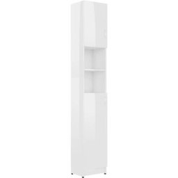 Armoire de salle de bain Blanc brillant 32x25,5x190cm Aggloméré Vidaxl Blanc brillant