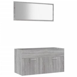Vidaxl - Ensemble de meubles de salle de bain 2 pcs Sonoma gris Sonoma gris