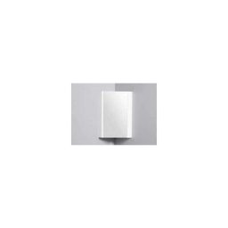 Armoire d'Angle avec Miroir de Salle de Bain - 31x31 cm - Blanc Crème