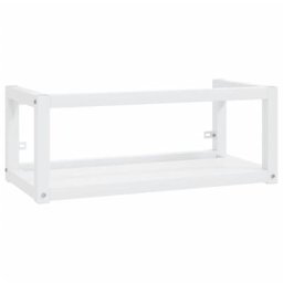 Cadre de lavabo de salle de bain mural Blanc 79x38x31 cm Fer Vidaxl Blanc