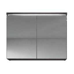 Meuble a miroir Paso 80 x 60 cm Chene Gris - Miroir armoire miroir salle de bains verre armoire de