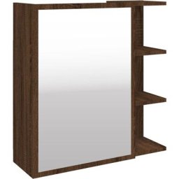 Armoire à miroir de salle de bain Chêne marron 62,5x20,5x64 cm Vidaxl Chêne marron