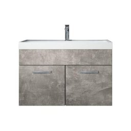 Meuble de salle de bain Paso 01 80 x 40 cm lavabo Beton Gris – Armoire de rangement - Beton Gris