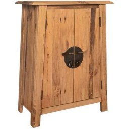 Armoire latérale de salle de bain Pin recyclé massif 59x32x80cm Vidaxl Brun