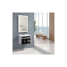 Miroir led Rectangulaire 40W 46x66cm avec Interrupteur Tactile Cadre Blanc pour Salle de Bain