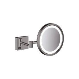 Hansgrohe - Addstoris Miroir de maquillage avec éclairage led grossissant 3x Brushed Black Chrome