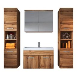 Meuble de salle de bain Paso xl 80 x 40 cm Chene – Armoire de rangement Meuble lavabo evier Meuble