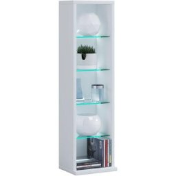 Rasato l Étagère avec 4 tablettes en verre, blanc. - Blanc