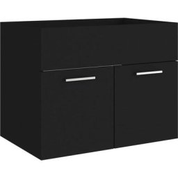 Vidaxl - Armoire d'évier Noir 60x38,5x46 cm Aggloméré Noir