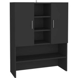 Vidaxl - Meuble pour machine à laver Noir 70,5x25,5x90 cm Noir