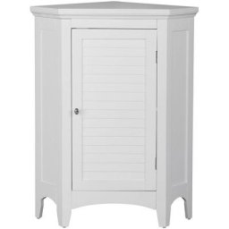 Meuble d'angle bas de rangement de salle de bain Ethan blanc Teamson Home ELG-586 - blanc