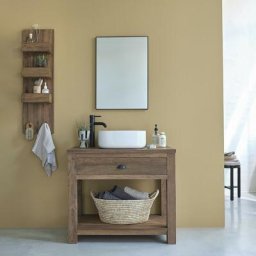 Meuble de salle de bain en teck recyclé 90 - Naturel