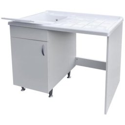 Housse pour machine à laver 60X108 avec bac à linge et surface d'appui. Version avec machine à