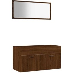 Vidaxl - Ensemble de meubles de salle de bain 2 pcs Chêne marron Chêne marron