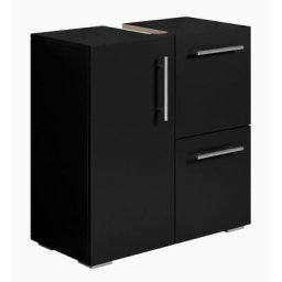 Meuble vasque Mars - Noir - 60 x 30 x 60 cm - Meuble de salle de bain, colonne, armoire - Noir