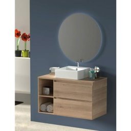 Ensemble de salle de bain Zeus - 9 couleurs (Voir dans la 3ème image) et 2 dimensions - avec