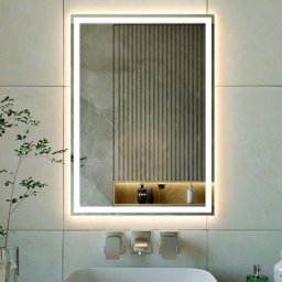 50 x 70 cm led Salle de Bain Vanity Mirror, Lampe Anti - Brouillard, Facile à Installer, Miroir de