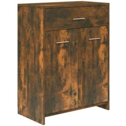 Armoire de bain Chêne fumé 60x33x80 cm Bois d'ingénierie Vidaxl Chêne fumé