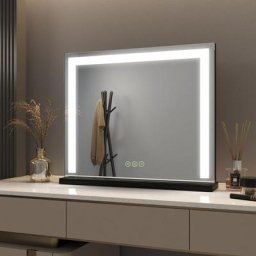 Meykoers Lumineux Led Maquillage Miroir 60x52cm, Hollywood Maquillage miroir à LED à intensité 3