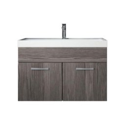 Meuble de salle de bain Paso 01 80 x 40 cm lavabo Chene Gris – Armoire de rangement - Chene Gris