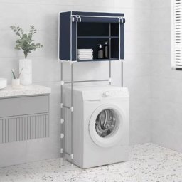 Kalisse - Meuble wc Moderne - Support de rangement 2 niveaux sur la machine à laver Bleu Fer FR6376