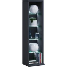 Rasato l Étagère avec 4 tablettes en verre, noir. - Noir