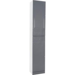 Colonne à poser tolede - 35cm - Gris - pvc brillant - Livré en kit - Gris