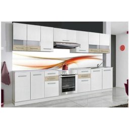 Iona - Cuisine Complète Linéaire l 3 m - 9 pcs + Plan de travail inclus - Ensemble Meubles Armoires