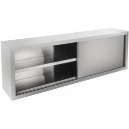 Armoire Murale En Inox Porte Coulissante Cuisine Max. 51 kg 1600 x 400 x 650 mm - Argent