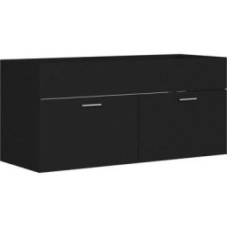 Vidaxl - Armoire d'évier Noir 100x38,5x46 cm Aggloméré Noir