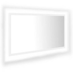 Miroir à LED de salle de bain Blanc 80x8,5x37 cm Acrylique vidaXL - White