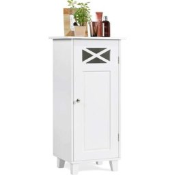 Meuble wc / Armoire de Salle de Bain avec 3 Tablettes de Rangement en mdf Etanche 38 x 30 x 81CM
