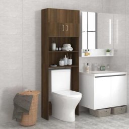 Kalisse - Meuble wc Moderne - Meuble pour machine à laver Chêne marron 64x25,5x190 cm FR9717