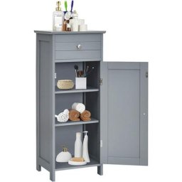 Armoire de Rangement pour Salle de Bain,Meuble de Toilette sur Pied en mdf avec Tiroir et 2 Etagere