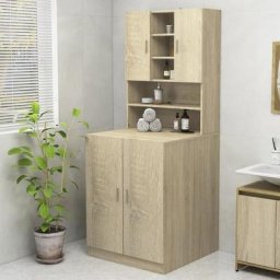 True Deal - Meuble pour machine à laver Chêne sonoma 70,5x25,5x90 cm