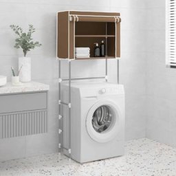 Kalisse - Meuble wc Moderne - Support de rangement 2 niveaux sur la machine à laver Marron FR9293