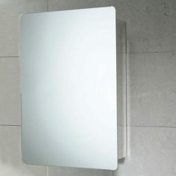 Miroir-armoire de salle de bain avec porte coulissante en acier 46x66x12 cm