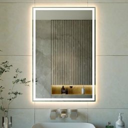 60 x 90 cm led Salle de Bain Vanity Mirror, Lampe Anti - Brouillard, Facile à Installer, Miroir de