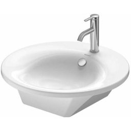 Starck 1 - Lavabo pour meuble, un trou, avec trop-plein, diamètre 580 mm, blanc - lavabo, avec